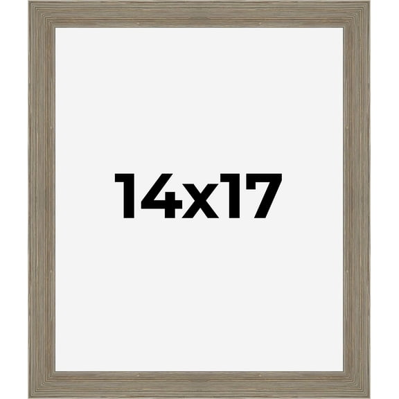14x17 Frame Gray Barnwood Rustic Solid Wood Picture Frame | 1.5 Inch Moulding Width | Includes UV