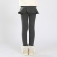 thumbnail image 6 of Esho Girls Casual Warm Fleece Culottes Leggings Kids Winter Thicken Tutu Skirt Tights Long Pants 3-11Y, 6 of 8
