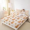 thumbnail image 4 of Erosebridal Capybara Kids Full Size Sheets, Cartoon Orange Fruit Bed Sheets, 4-Piece, 4 of 5