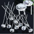 thumbnail image 2 of GBSTORE 12 Pcs Transparent Crystal Rhinestones Hair Pins Beautiful Hair Accessories for Every Occasion, 2 of 4
