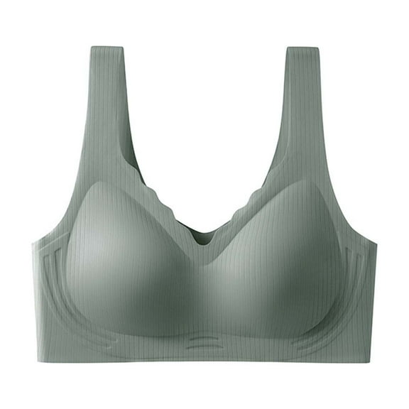Hrsba Bras For Women No Underwire, Comfortable Bras For Women Seamless Bras For Women Womens Bra Solid Color Lightweight Racerback Pull On Lightly Lined Medium Support No Underwire
