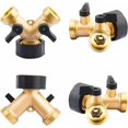 thumbnail image 2 of Y Connector Garden Hose Splitter, Premium Brass Garden Hose Adapter for Home Garden Use, Independent Switch, Pressure Resistant, Leak-Free, Versatile for Multiple Activities, 2 of 5