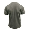 thumbnail image 5 of ZCFZJW Half Button up T-Shirts for Men Lightweight Casual Summer Short Sleeve Solid Color Basic Workout Tees Shirt Tops Loose Lightweight Comfy Pullover Dark Gray L, 5 of 6