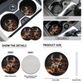 thumbnail image 6 of Uorisanigo Deer American Flag 10 Pieces Car Seat Covers Full Set Auto Seat Belt Cover with Steering Wheel Cover Auto Water Cup Pad Keychains Comfortable Elastic Auto Interior for Car SUV, 6 of 7