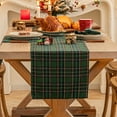 thumbnail image 1 of Plaid Christmas Table Runner, Winter Holiday Snowflake Table Runners, Xmas Decorations Indoor Outdoor Farmhouse Home Kitchen Dining Party Decor, 1 of 6