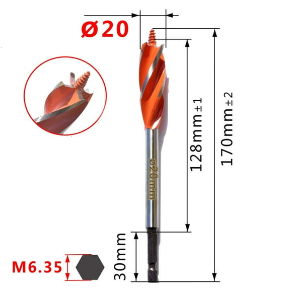 Professional Four Blade Wood Drill Bit for Door Lock Installation 10 25mm