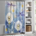 thumbnail image 3 of Dandelion Dragonfly Fabric Shower Curtain Spring Scenery Washable Shower Curtains for Bathroom, Waterproof Bath Curtain with Hooks Home Decor 36x72in, 3 of 8