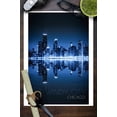 thumbnail image 3 of Chicago, Illinois, The Windy City, Skyline at Night (9x12 Wall Art Print, Home Decor), 3 of 3