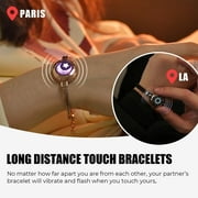 TOTWOO Long Distance Touch Bracelets for Couples, Long Distance Relationship Gifts for Girlfriend