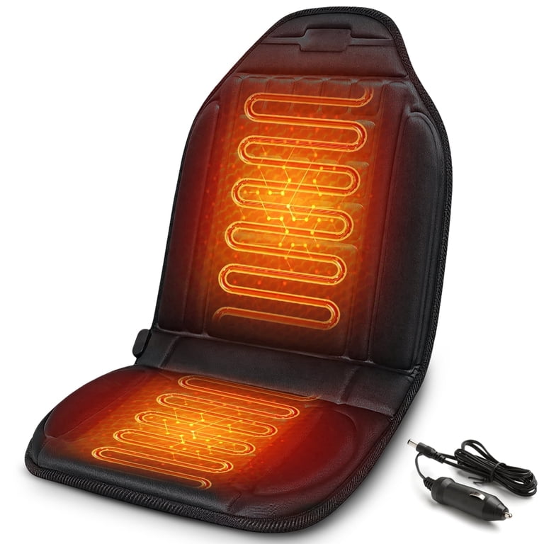 cigarette lighter seat heater Mynt Car Seat Heater, Portable Seat Cushion 12V Universal Fit for All Vehicles