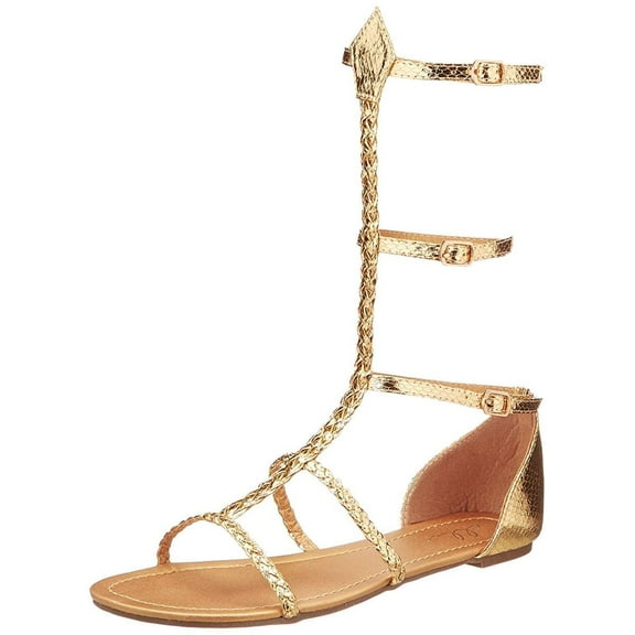 Ellie Shoes Cairo Gladiator Women's Costume Sandals, Gold: Size 11 Female