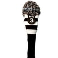 thumbnail image 6 of Majek Golf Club 1 3 White and Black Limited Edition Driver and Fairway Wood Head Covers Fits 460cc Drivers Tour Knit Retro Vintage Pom Classic Long Neck Metal Longneck Woods Headcovers, 6 of 8