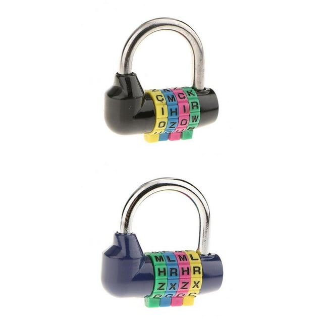 2pcs de Seguridad de Combinación Segura de sin Llave para Casilleros Escolares, Casilleros Deportivos, Macarena Cerradura de combinación de 4 dígitos