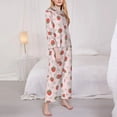 thumbnail image 3 of Balery Strawberry Floral Conjunto de Pijama con Estampado para Mujer, Conjunto de Dos Piezas con Manga Larga, Ropa de Dormir Suave con Bolsillos, Pijamas Cómodos-XX-Large, 3 of 7