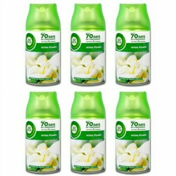 Air Wick Pure Automatic Air Freshener Spray Refill,  White Flowers 5.89 oz-6 Pack