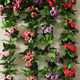 thumbnail image 3 of Enredadera de rosas simulada para colgar en la pared, flor de seda, decoración para bodas, enredadera de cerezo, 3 of 4