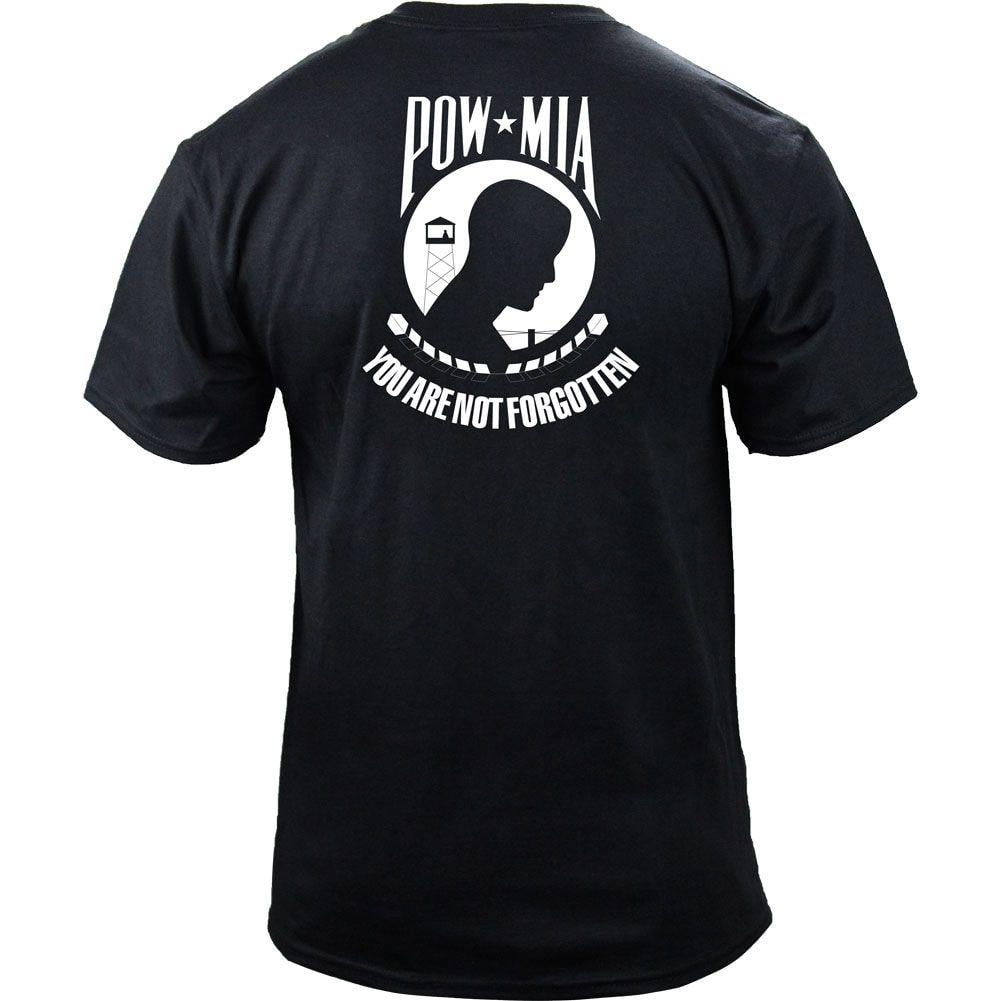 Not Forgotten T-shirt Veteran Army Military USA POW MIA Eagle American tshirt 