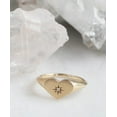 thumbnail image 3 of Heart signet, Diamond signet ring, Gold signet ring, heart ring, Dainty ring, Delicate ring, Heart signet gold,Diamond ring, 3 of 3
