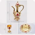 thumbnail image 2 of Rongfmy 8 PCS European Decanter Set With Cups And Tray Gold White Red, 2 of 9