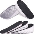 thumbnail image 1 of Plantillas de gel para aumentar la altura, plantillas invisibles para elevar los zapatos, 3 almohadillas elásticas para el talón que absorben los golpes para mujeres, 1 of 5