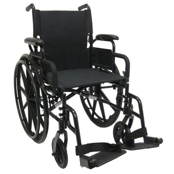 Karman Healthcare 802-DY-E 802-DY 18 in. seat Ultra Lightweight Wheelchair with Elevating Legrest