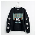 thumbnail image 4 of Women's Gameday Couture  Black Miami Dolphins Pure Victory Rhinestud Star-Sleeve Pullover Sweatshirt, 4 of 4
