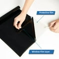 thumbnail image 6 of 17.5x78.7 Inches Anti UV One Way Privacy Window Film, Premium PET Material, Daytime Reflective Heat Sticker for Home Office Living Room, Black, 6 of 7