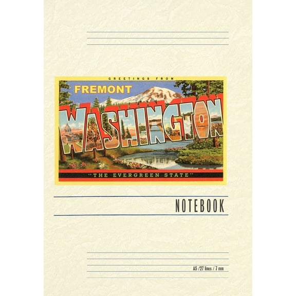 Vintage Lined Notebook Greetings from Fremont, Washington, (Paperback)
