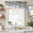 thumbnail image 2 of Ocean Waves Valance Curtain for Windows Abstract Gradient Orange Gray Waves Beach Rod Pocket Curtain Valances Short Window Treatments Panels for Kitchen Bathroom Laundry Room Basement 42 x 18 Inch, 2 of 9