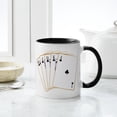 thumbnail image 4 of CafePress - Ace Clubs Flush - 11 oz Ceramic Mug - Novelty Coffee Tea Cup, 4 of 4
