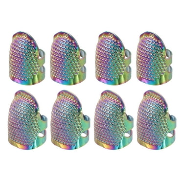 Sewing Thimble, Finger Protector for Hand Sewing Craft DIY Sewing Tools, Colorful, 2 Sizes, 8 PCS