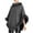 Dark Gray, variant on Women Faux Fur Shawl Wrap Women's Warm Ruffled Cape Loose And Fashionable Solid Color Thick Coat