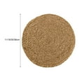 Walbest Corn Straw Woven Placemat, Round Rattan Dining Table Mat Heat