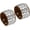 Dark Brown, variant on 2 Pcs Leather Punk Bracelet 8.7"/22cm Layered Row Square Rivets Bracelet, Red -