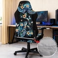 thumbnail image 5 of HUIACONG Gaming Chair Cover Gaming Chair Protective Cover Sea Turtle Flower Easy to Install Scratchproof Machine Washable Stretch Fabric Gaming Chair Decorations, 5 of 6