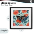 thumbnail image 4 of Stupell Industries Eclectic Academia Moth On Floral Black Framed Print Under Glass, 13 x 13, by Kate Jarvik Birch, 4 of 8