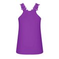 thumbnail image 5 of JSheng Summer Casual Tank Top for Women Fashion Women's Summer V-Neck Lace Patchwork Sleeveless Sexy Vest on Ssle Purple L, 5 of 5