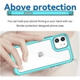 thumbnail image 2 of Case for iPhone 12 iPhone 12 pro Case Slim Dropproof [Defend from Drop/Scratch/Slip/Fingerprint] Clear Acrylic Hard Back Soft TPU Bumper Hybrid Phone Cover for iPhone 12 Pro/12-Crystal Blue, 2 of 16