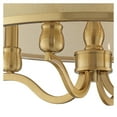 thumbnail image 4 of Possini Euro Design Nor Vintage Ceiling Light Semi Flush Mount Fixture 18" Wide Warm Antique Brass 4-Light Soft Gold Organza Drum Shade for Bedroom, 4 of 9