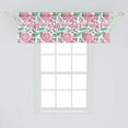 thumbnail image 2 of Ambesonne Floral Window Valance, Romantic Bloom Peony Rose, 54" X 18", Pink and Jade Green, 2 of 3