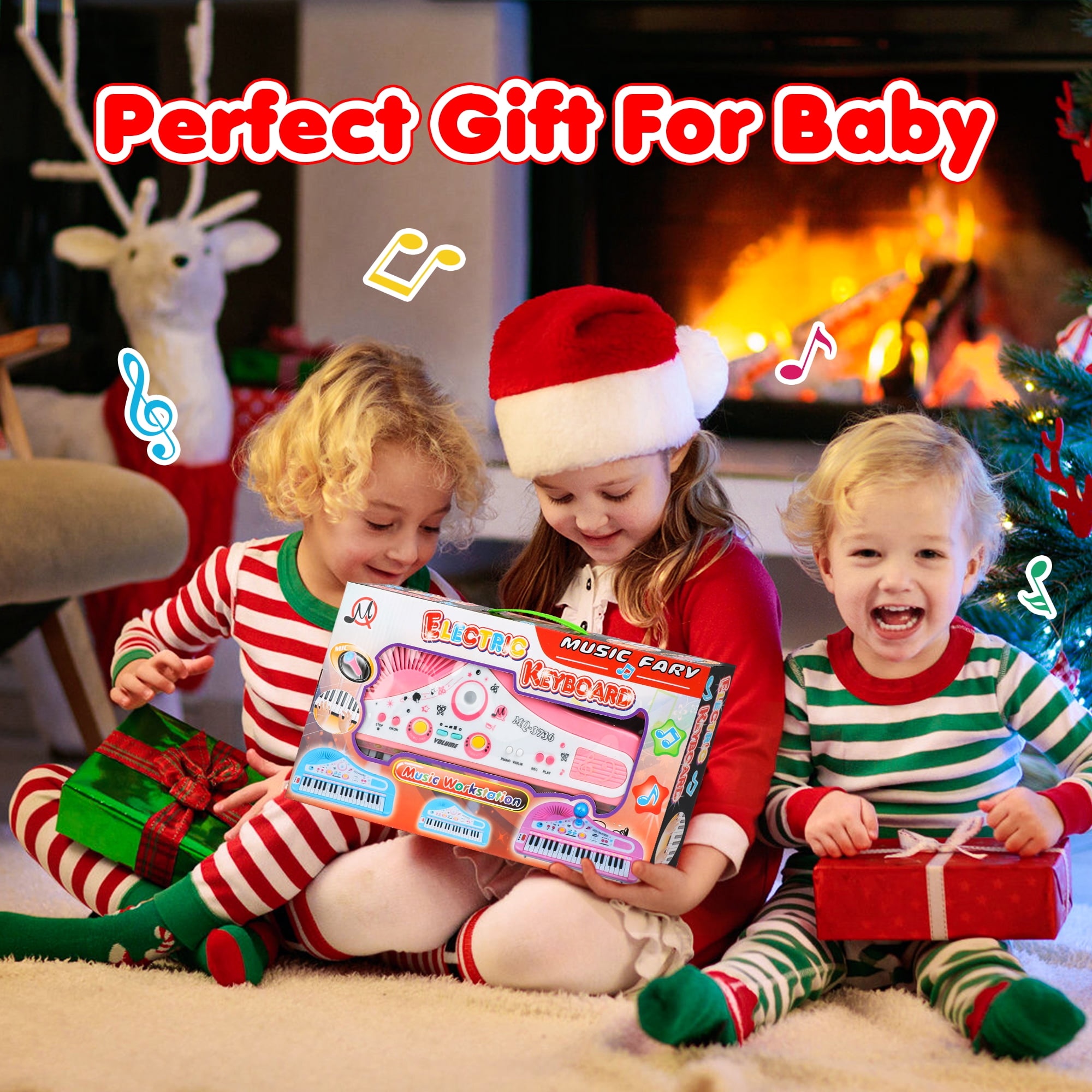 Beefunni Electronic Piano Keyboard, 37-Key Piano Music Toy, Birthday