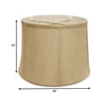 thumbnail image 5 of HomeRoots 469763 19 in. Golden Fiber Throwback Drum Burlap Lampshade Jute, 5 of 5