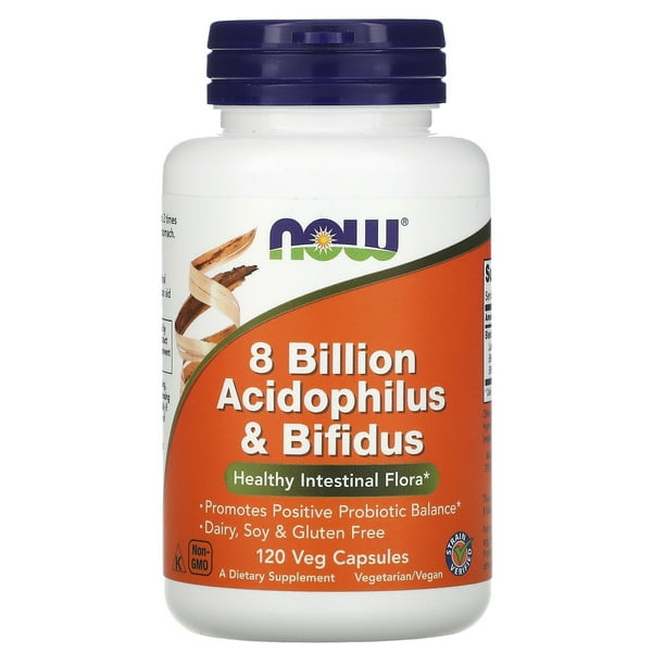 NOW Foods Acidophilus & Bifidus 8 Billion 120 Vegetable Capsule(s