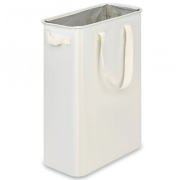 LAMIRO Slim Laundry Basket,Narrow Laundry Hamper with Handles,Collapsible Dirty Clothes Hamper,Tall Laundry Bin for Laundry Room,Dorm and Bedroom,12.7 Gallons (48L)