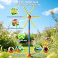 thumbnail image 4 of Windmill Sprinkler for Kids 360-degrees Spinning Water Toy with 6 Blades And 54 Nozzles Universal Hose Connection Outdoor Summer Fun Backyard Splash Park Toy, 4 of 8