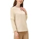 thumbnail image 4 of BLUSA DE CHIFFON ELEGANTE PARA MUJER CON ESCOTE EN FORMA DE LLAVE Y MANGAS DE PATCHWORK L APRICOT, 4 of 6