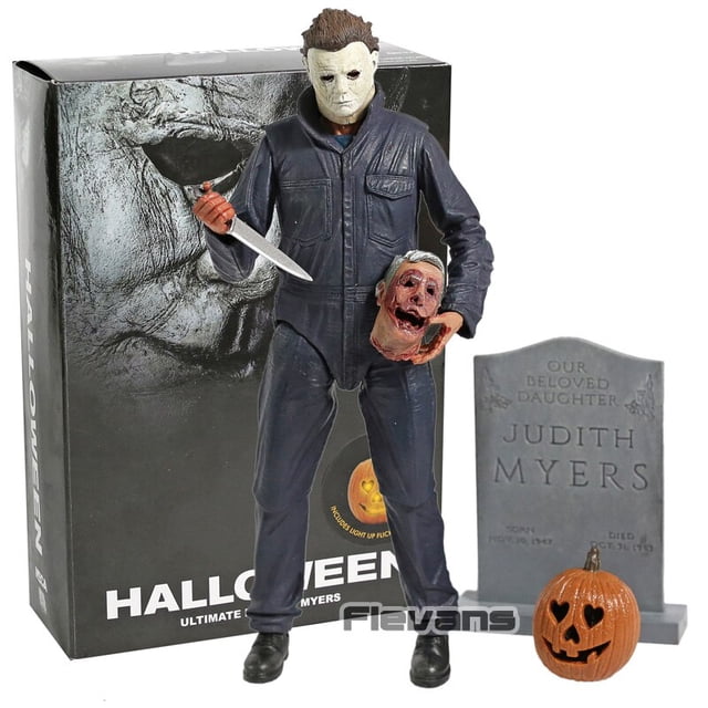 NECA Halloween Ultimate Laurie Strode Pumpkin Michael Myers PVC Action Figure Collectible Model Toys for Halloween Gift heqiyong LED