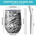 thumbnail image 5 of Leopard Print 12oz Stainless Steel Insulated Wine Tumbler with Lid and Straw – Double Wall Vacuum Mug for Hot & Cold Drinks, 304 Steel Interior, Sweat-Free Design, 5 of 5