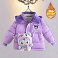thumbnail image 2 of Kuromi Anime Kawaii Sanrio Ins Chaqueta acolchada de algodón para niños Linda princesa de dibujos animados abrigo grueso ropa regalos para niños, 2 of 5