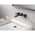 thumbnail image 2 of Delta Faucet Ara Robinet Mural, Robinet de Salle de Bain Noir Mat, Robinet de Salle de Bain Mural 3 Trous, Robinet de Salle de Bain à Entraxe, Noir Mat T3567LF-BLWL, 2 of 6